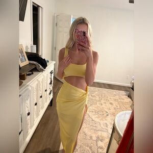 Yellow Cutout Dress